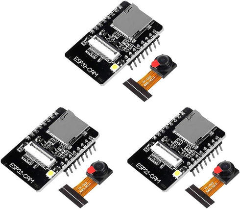 AiTrip 3 Pack ESP32-CAM WiFi + Bluetooth Module Development Board with OV2640 Camera Module