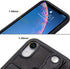 TOOVREN iPhone XR Wallet Case with Strap, Protective Cover with Stand, Adjustable Detachable Lanyard, Black