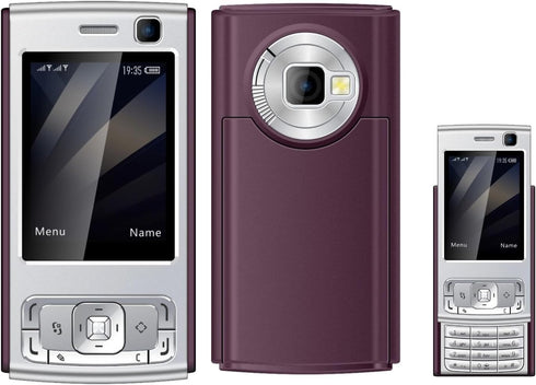 YUEHISY 2G 2.0 Inch MP3 MP4 Unlocked Slider Phone, GSM Mobile Phone with Screen, Dual SIM, Player, FM Radio