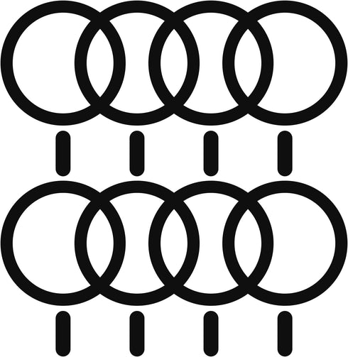 8 Pack Universal Metal Rings Compatible with MagSafe Magnetic Wireless Charger for iPhone 15/14/13 Cases, Black