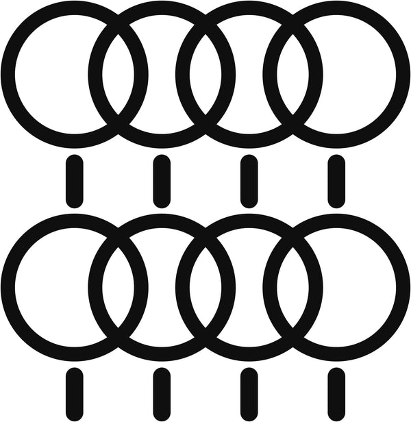 8 Pack Universal Metal Rings Compatible with MagSafe Magnetic Wireless Charger for iPhone 15/14/13 Cases, Black