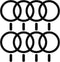 8 Pack Universal Metal Rings Compatible with MagSafe Magnetic Wireless Charger for iPhone 15/14/13 Cases, Black