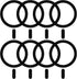 8 Pack Universal Metal Rings Compatible with MagSafe Magnetic Wireless Charger for iPhone 15/14/13 Cases, Black