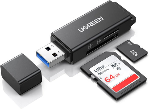 UGREEN SD Card Reader - Portable USB 3.0 Dual Slot Flash Memory Card