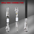 DAIERTEK 24pcs RG59 RG6 BNC Connectors, Male Solderless Compression Connector for CCTV Coax Cable