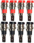 Black and Red 4mm Banana Jack Socket Female Adapter, Panel Mount Binding Post for 4mm Banana Plug Connectors (8 Pcs)