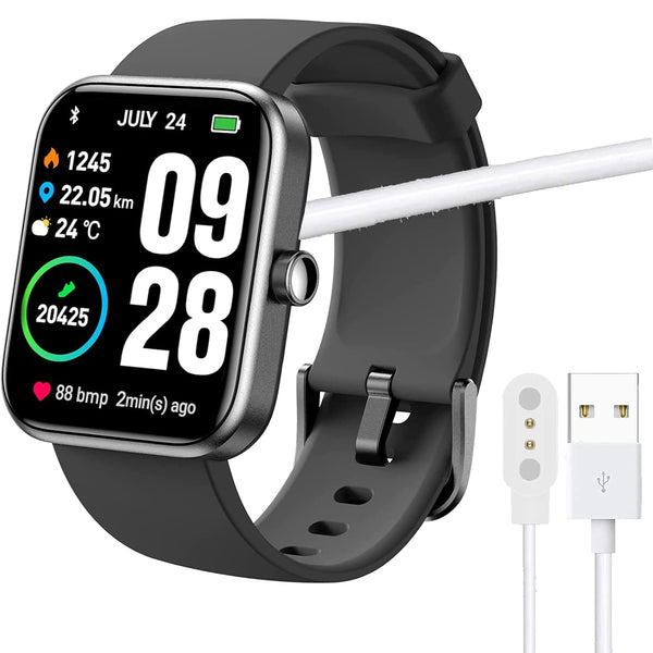 Compatible TOZO S2 Charger, Magnetic USB Charging Cable Replacement for TOZO S2 1.69 Smartwatch (White)