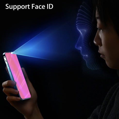 iPhone 13 Pro Max Anti-Spy Screen Protector - 2PCS Anti-Blue Tempered Glass Mirror Privacy Film
