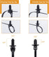 Xislet 160Pcs Universal Push Mount Cable Zip Tie, Compatible with Cars, Boat, Trailer, Nylon Self Locking Cable Strap