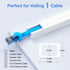 Yecaye 113in 2 W0.59in H0.4in, Cord Hider, One-Cord Cable Concealer, Cord Covers for Wires on Wall, Easy Install Cable