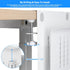 22 Lbs MAXECHO Desk Side Storage, Under Desk Laptop Mount, Table Side Hanging File Organizer, No Drill Clamp On Cable