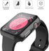 Black Hard Case for Apple Watch SE Series 6/5/4 44mm with Screen Protector