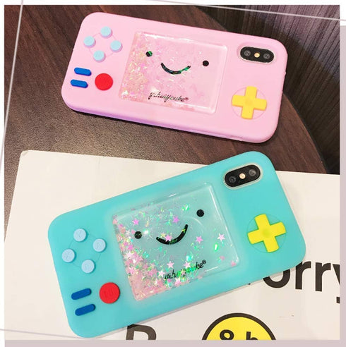 UnnFiko Squishy 3D Cartoon Game Case, Compatible with iPhone 7/8, Soft Rubber Protective Cover (Pink)