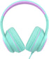 A8 Kids Headphones with Microphone, Lightweight Folding Stereo Bass Headphones with 1.5M No-Tangle Cord, Portable Wired Headphones for Smartphone Tablet Computer MP3 / 4 (Green)