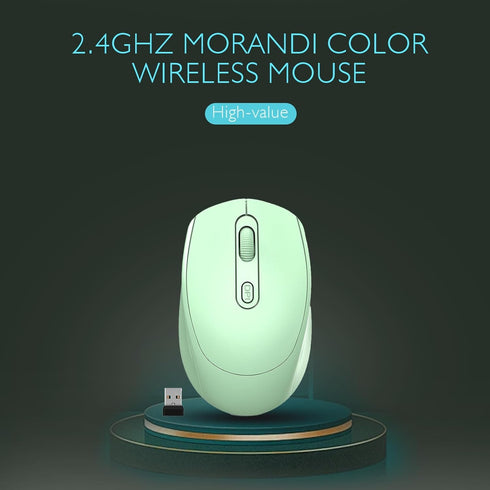 ONE-UP Wireless Mouse, 2.4G + Bluetooth, Rechargeable Battery, Silent, Portable, USB Nano Receiver for Laptop,