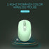 ONE-UP Wireless Mouse, 2.4G + Bluetooth, Rechargeable Battery, Silent, Portable, USB Nano Receiver for Laptop,