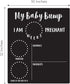 My Baby Bump Pregnancy Timeline Dry Erase Sign - 10" x 12" Black Sign for Monthly Milestone New Mom Photo Prop