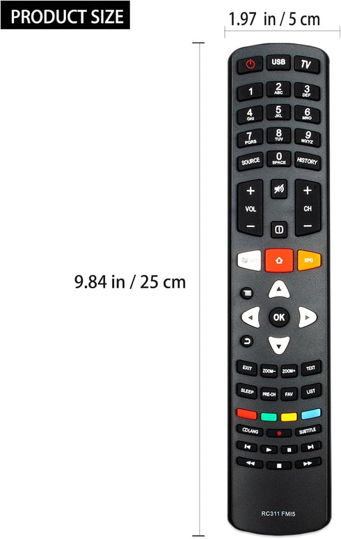 ALLIMITY RC311 FMI5 Replacement Remote Control for VU LCD LED Smart TVs - Model