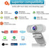 HZQDLN 1080P 110 Webcam for PC, HD Webcam with Microphone, Wide Angle USB Plug & Play - Noise Canceling for Video