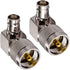 2PCS CB Radio Adapter - UHF Male to BNC Female Right Angle 90-Degree Antenna Adapter, Nickel Plated