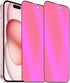 2 Pack Anti-Blue Mirror Privacy Tempered Glass Screen Protector for iPhone 15 Plus 6.7" - Anti-Peeping Electroplated