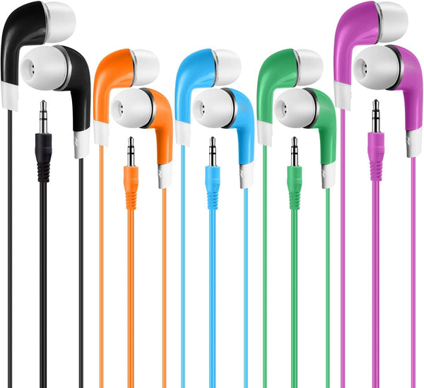 Earbuds Bulk for Kids, 30 Pack Disposable Headphones for School Classroom, Wholesale for Computers, Chromebook, iPad,