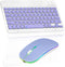 Rechargeable Bluetooth Keyboard and Mouse Combo, Ultra Slim for Amazon Fire HD 10 and Bluetooth Devices (Lavender