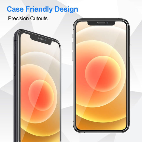 (3+3 Pack) Glass Screen Protector for iPhone 12 Mini with Camera Lens Protector - 5.4 Inch HD Clear