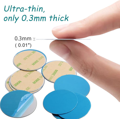FPMYB Metal Plates for Magnetic Car Phone Holder Cradle, Thin Steel Sheets Mount Metal Plates for Phone Case