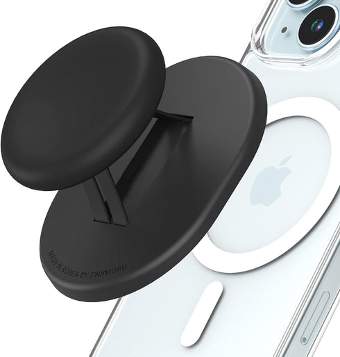 Sinjimoru Magnetic Phone Grip, Magnetic Phone Holder Compatible with MagSafe Stand, Ensuring Finger Comfort for iPhone