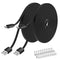 2-Pack 40FT Flat Power Extension Cable Compatible with Wyze Cam/Wyze Cam Pan, Yi Camera, NestCam Indoor, Blink XT