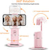 Mcbazel Auto Face Tracking Tripod for Live Vlog Streaming, 360° Rotation, Rechargeable Battery, Pink Phone Camera Mount