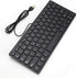 Mini Portable Wired Spanish Keyboard Ñ, USB Interface for Desktop Computer, 78 Keys