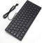 Demeras Ultra-Thin Wired Keyboard, Portable Mini Spanish Keyboard with USB Interface, 78 Sensitive Keys
