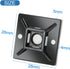 XHF 100 PCS 1.1" Black Self Adhesive Cable Zip Tie Mounts for Wire Management and Organization