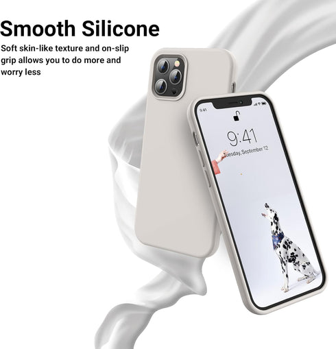 OTOFLY Compatible with iPhone 12 Pro Max Case, Premium Soft Liquid Silicone Rubber Full-Body Protective Bumper Case