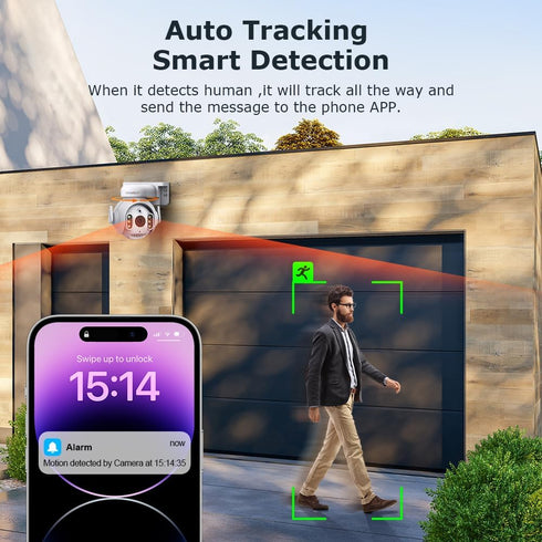INQMEGA 5MP TUYA Smart Security Camera, Home Surveillance with 2.4G WiFi, 2-Way Audio, Full Color Night Vision