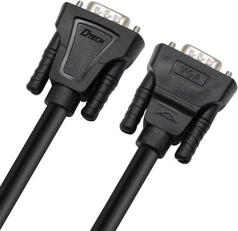 DTECH 3 1080p (1 Feet SVGA VGA Computer Monitor Cable Male to Male Supports High Resolution Meter, Black)