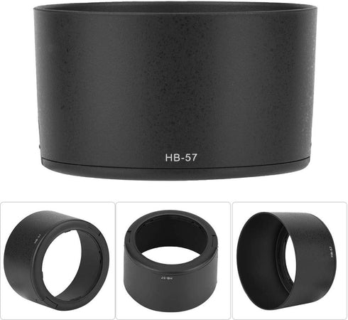 HB-57 Lens Hood for Nikon AF S 55-300mm F4.5-5.6G ED VR, ABS Black Lens Shade Accessory