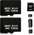 Generic 128GB 2-Pack A1 U3 V30 4K MicroSDXC Cards SD Adapter USB Reader High Endurance TF Card Dash Cam Security Camera