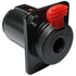 CESS Black 1/4" Jacks TS and TRS Panel Mount Jack Locking Style D Series Size, 4 Pack
