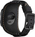 Genuine Leather Cuff Bracelet Replacement Strap for Fitbit Versa Bands - Stainless Steel Buckle for Men Women (Black)