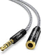 CableCreation 3.5mm Headphone Extension Cable, 6FT/1.8m, 4Pole TRRS Aux Cord, Black for Phones, Headphones, Tablets, PCs