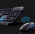 Soke-Six Keyboard Mouse Combos, Waterproof Multimedia 2.4GHz Wireless Gaming Keyboard with Ergonomic Mouse