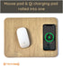 Tech Candy Power Pad Qi Charger Mouse Pad - Slim Wireless Phone Charger with Natural Wood Look, Built-in LED Light, USB