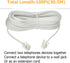 Uvital 100 Feet Telephone Landline Extension Cord Cable with Standard RJ-11 6P4C Plugs (White 30.5M, 1 Pack)