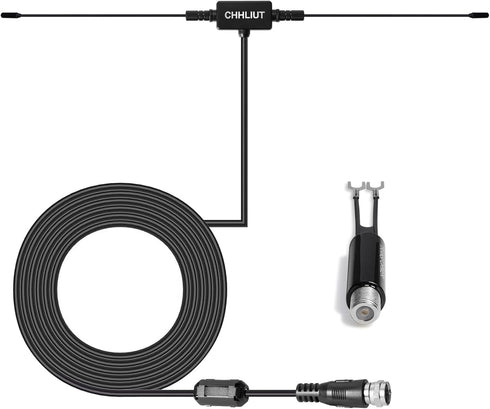 CHHLIUT Universal FM Radio Dipole Antenna, 75 Ohm, 16ft, Screw F Male Plug