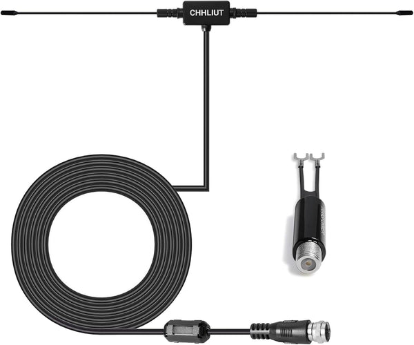 CHHLIUT Universal FM Radio Dipole Antenna, 75 Ohm, 16ft, Screw F Male Plug