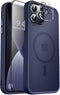 MOCCA Slim Shockproof Case for iPhone 13 Pro Max 6.7", Deep Blue, with MagSafe, Glass Screen & Camera Lens Protectors.