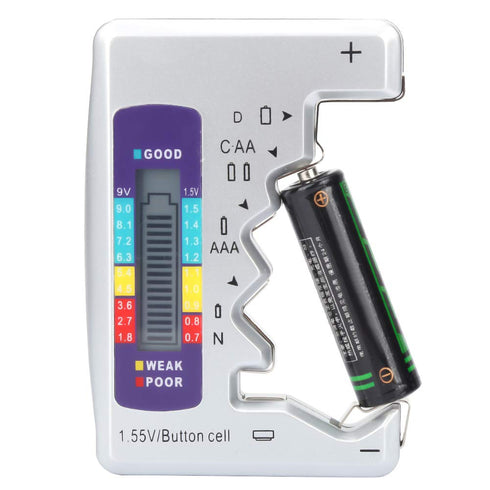 AUNMAS Digital Battery Tester, Universal Battery Checker for AAA C D 9V 1.5V Household Batteries